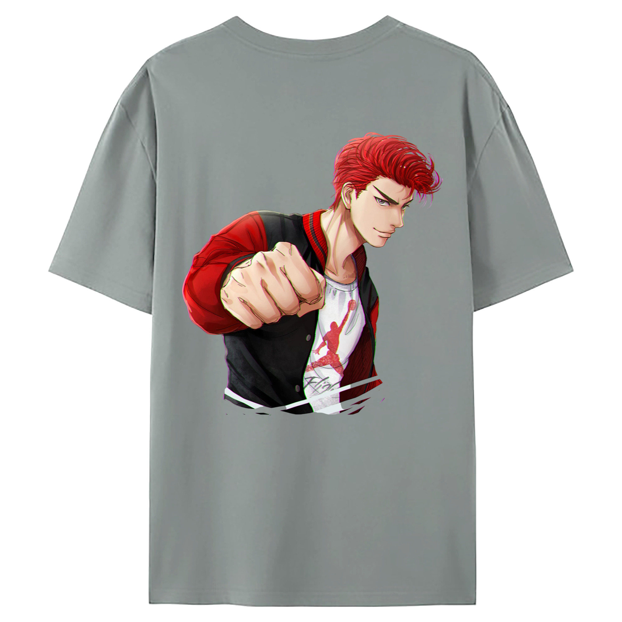 （画像用） SLAM DUNK／スラムダンク 綿100％ メンズ半袖Tシャツ（バックプリント） 通気性